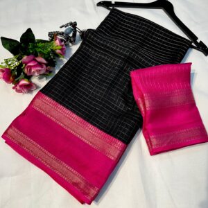 Black Heavy Mysore Silk Saree