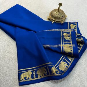 Royal Blue Semi Mysore Silk Saree